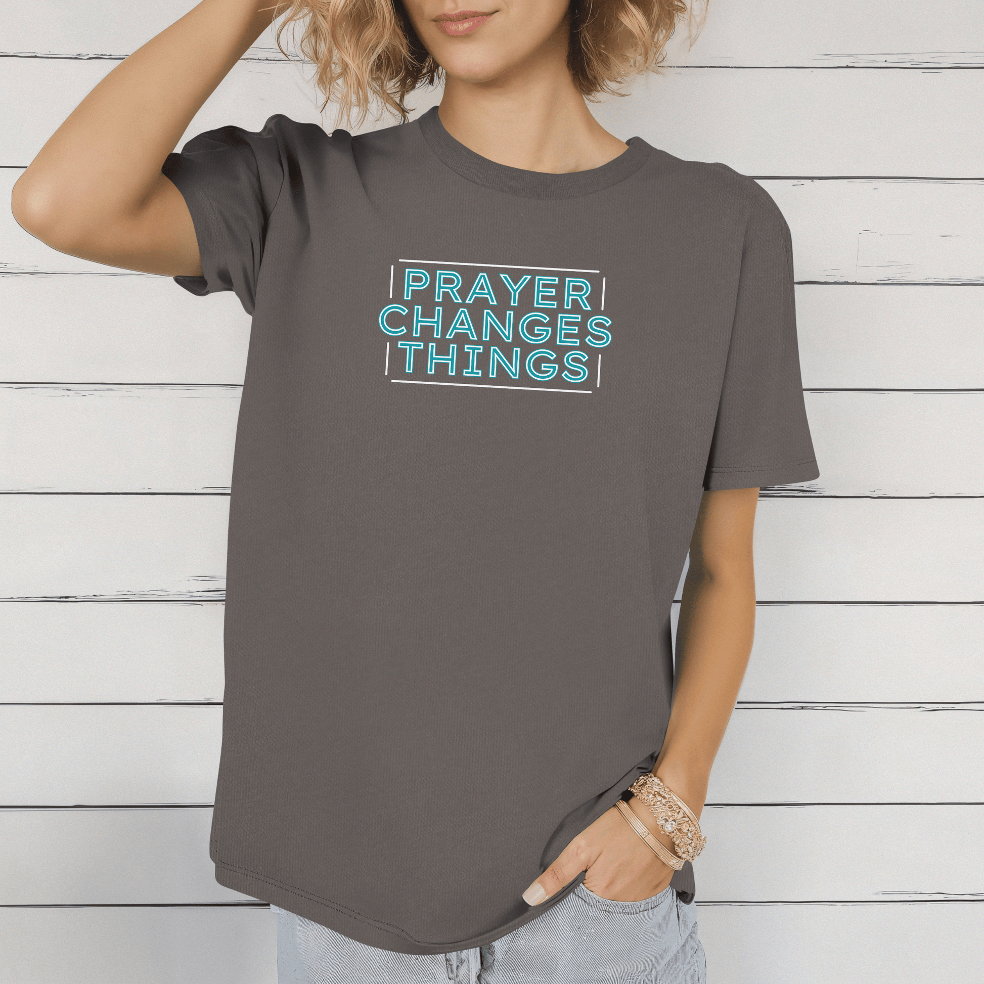 Faith in Motion - Prayer Changes Things Inspirational Unisex T-Shirt - Harmony + Hope