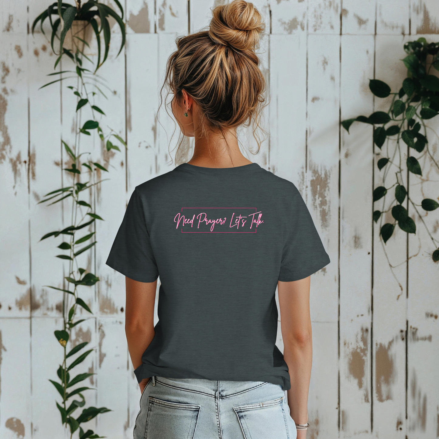 Calligraphy Casual "Prayer Changes Things" - Inspirational Unisex T-Shirt