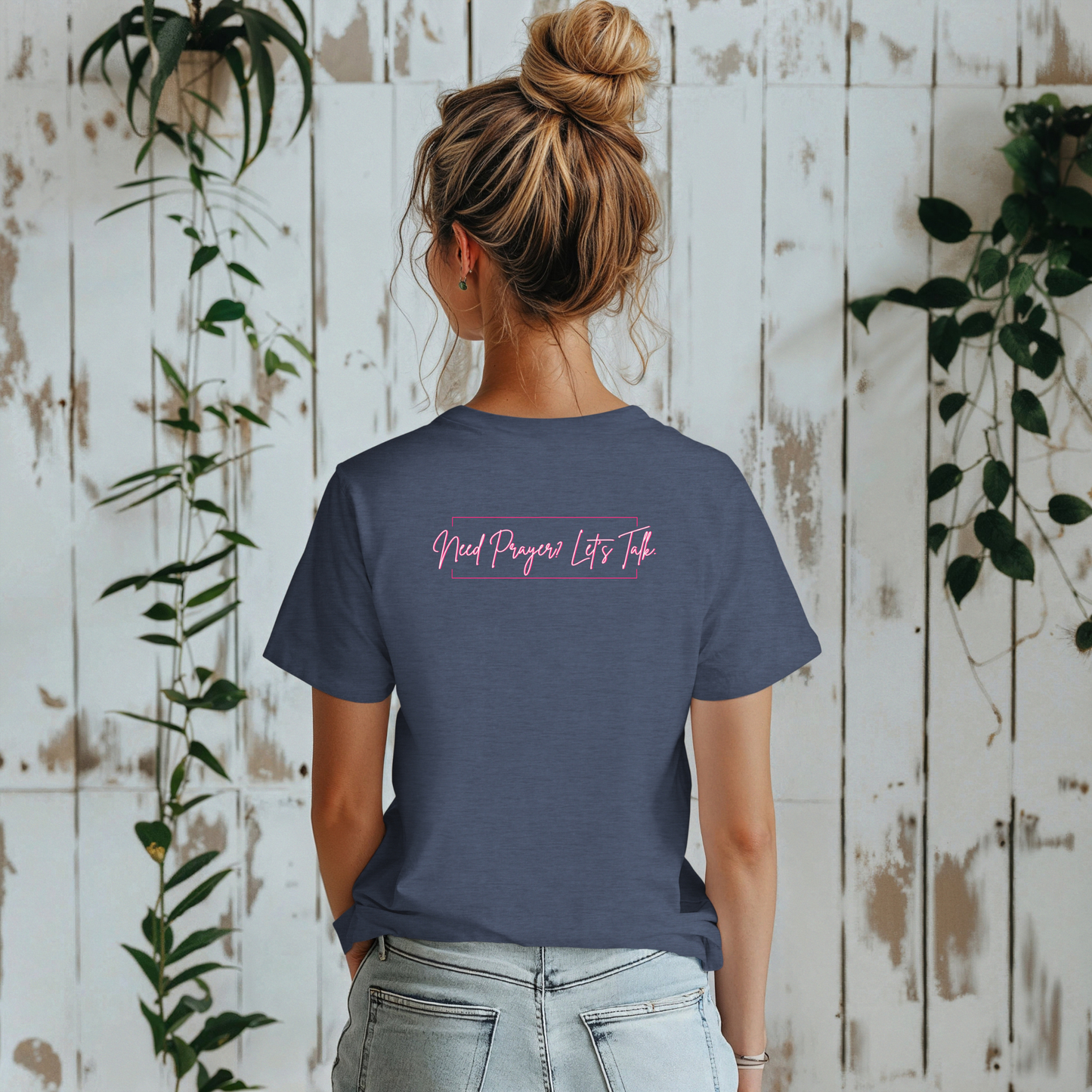 Calligraphy Casual "Prayer Changes Things" - Inspirational Unisex T-Shirt