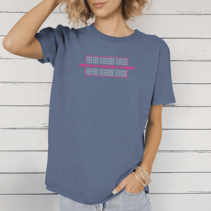 Vintage Wash: Prayer Changes Things T-Shirt - Harmony + Hope