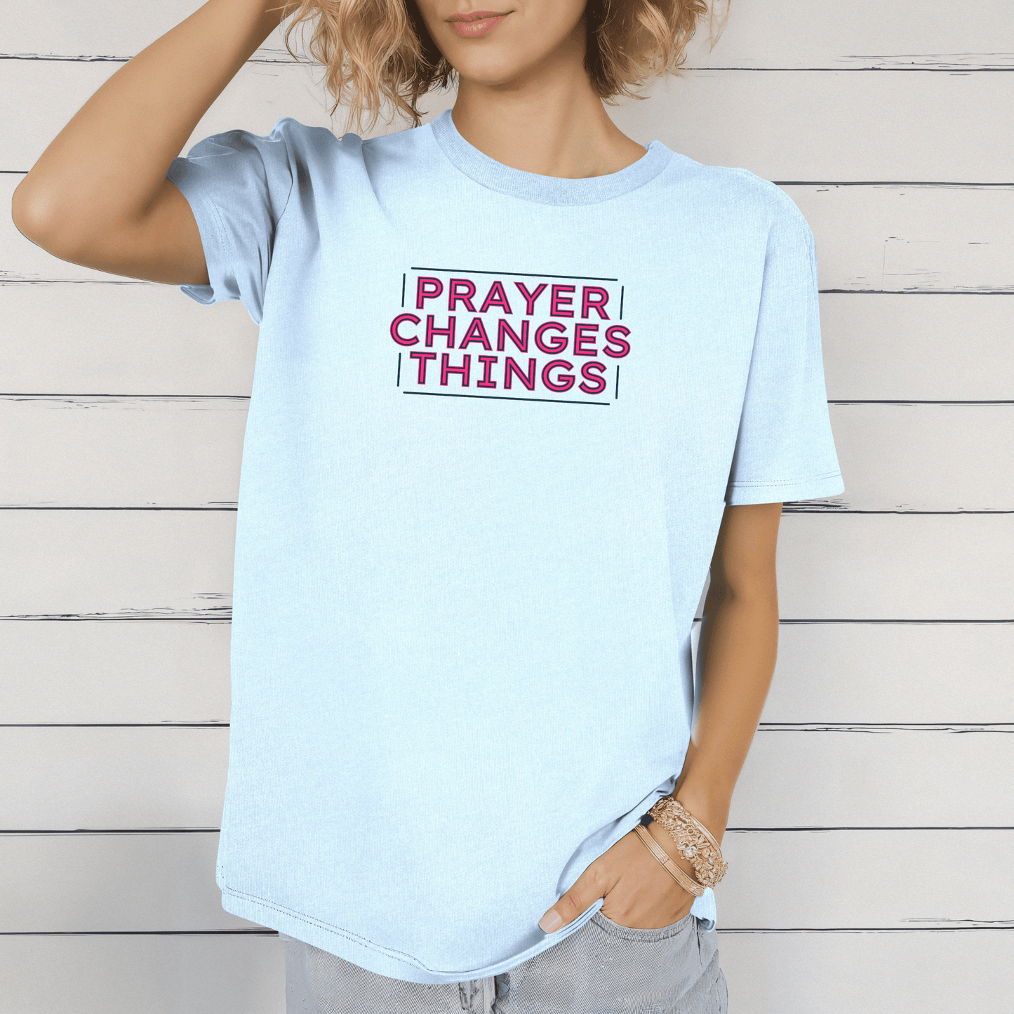 Faith in Motion - Prayer Changes Things Inspirational Unisex T-Shirt - Harmony + Hope
