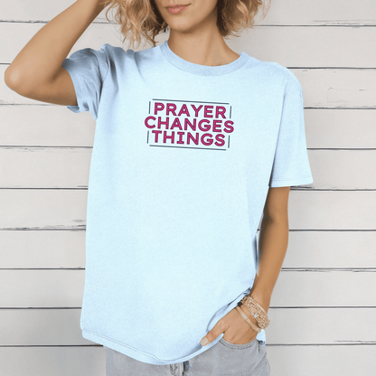 Faith in Motion - Prayer Changes Things Inspirational Unisex T-Shirt - Harmony + Hope