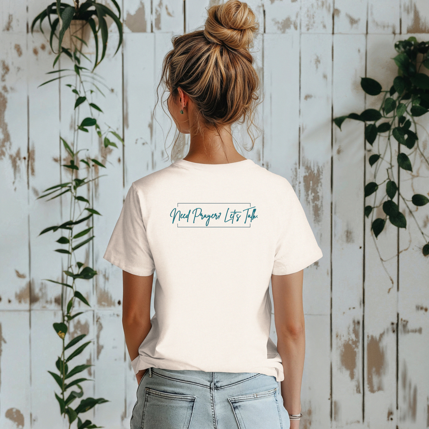 Calligraphy Casual "Prayer Changes Things" - Inspirational Unisex T-Shirt