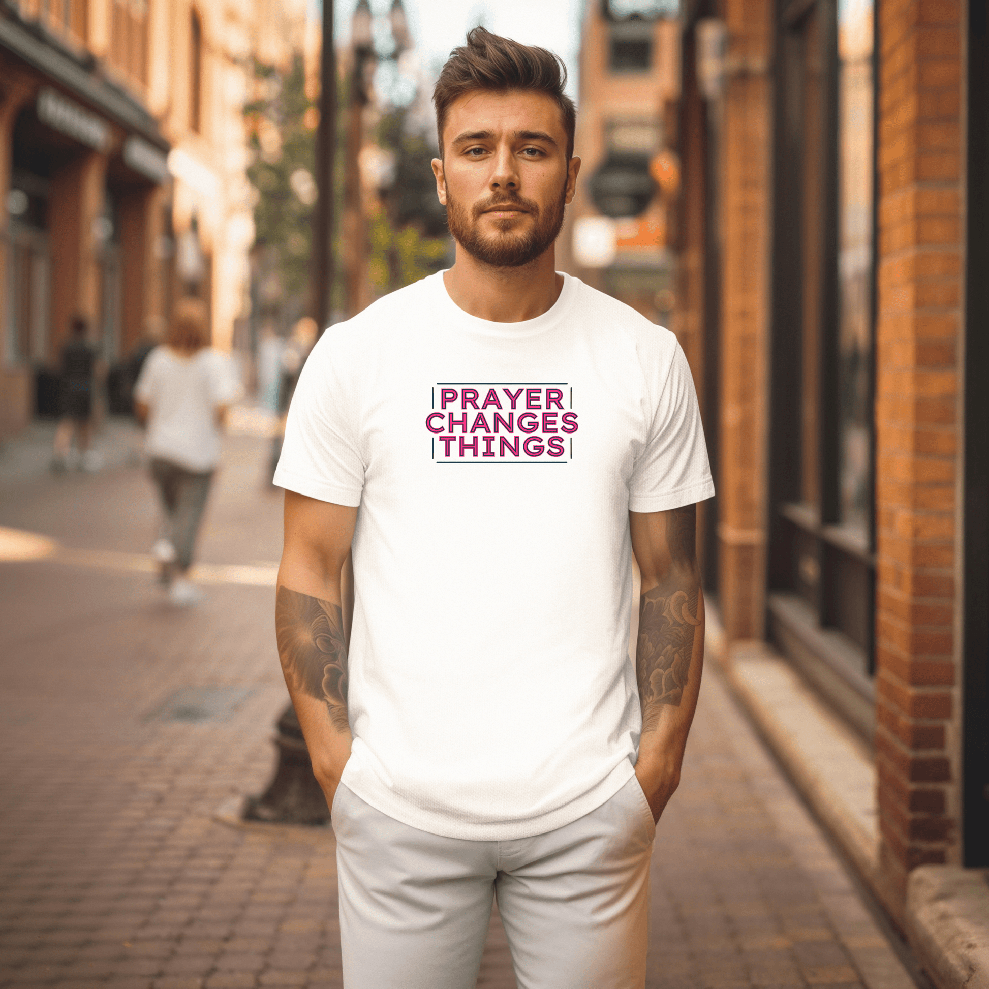 Faith in Motion - Prayer Changes Things Inspirational Unisex T-Shirt - Harmony + Hope
