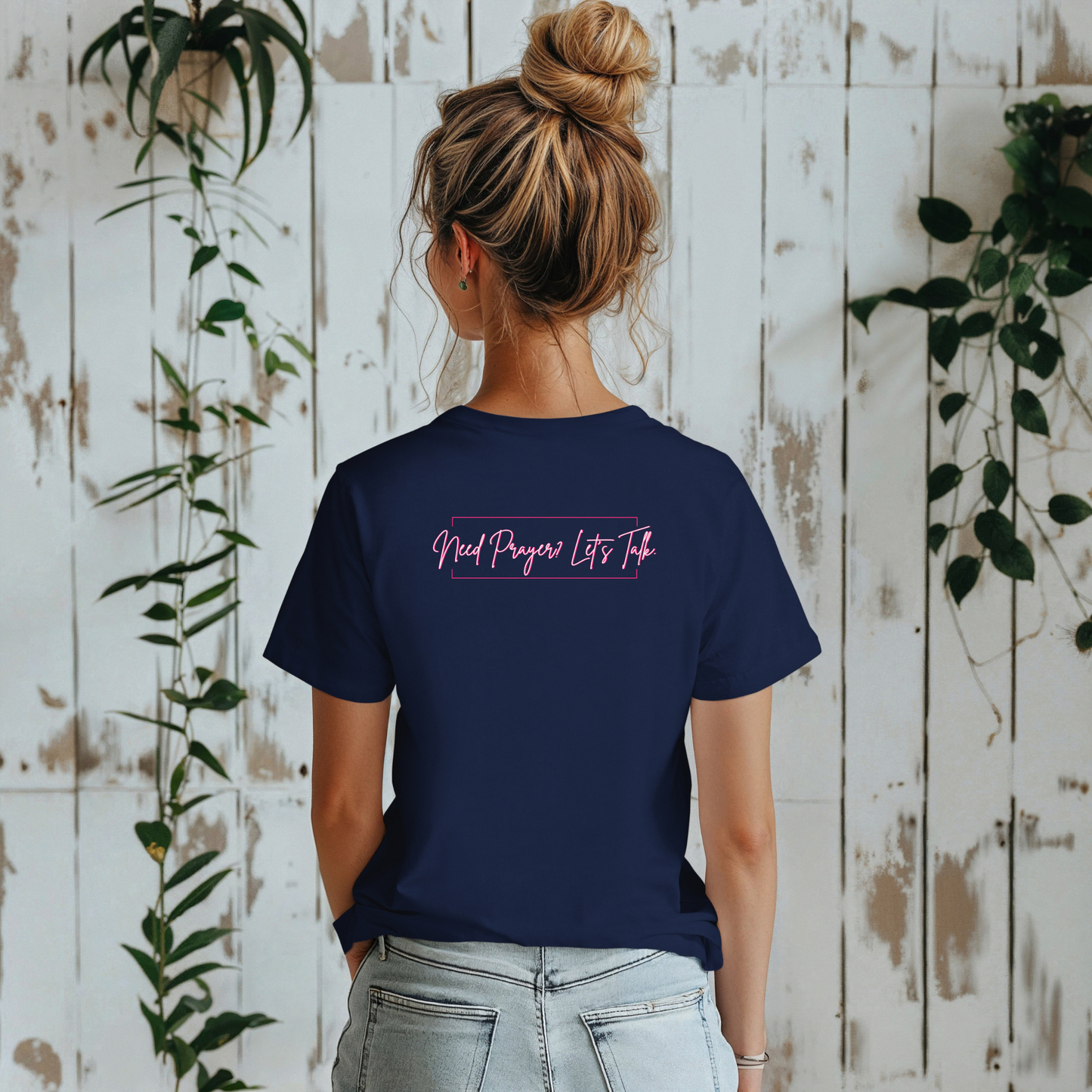 Calligraphy Casual "Prayer Changes Things" - Inspirational Unisex T-Shirt