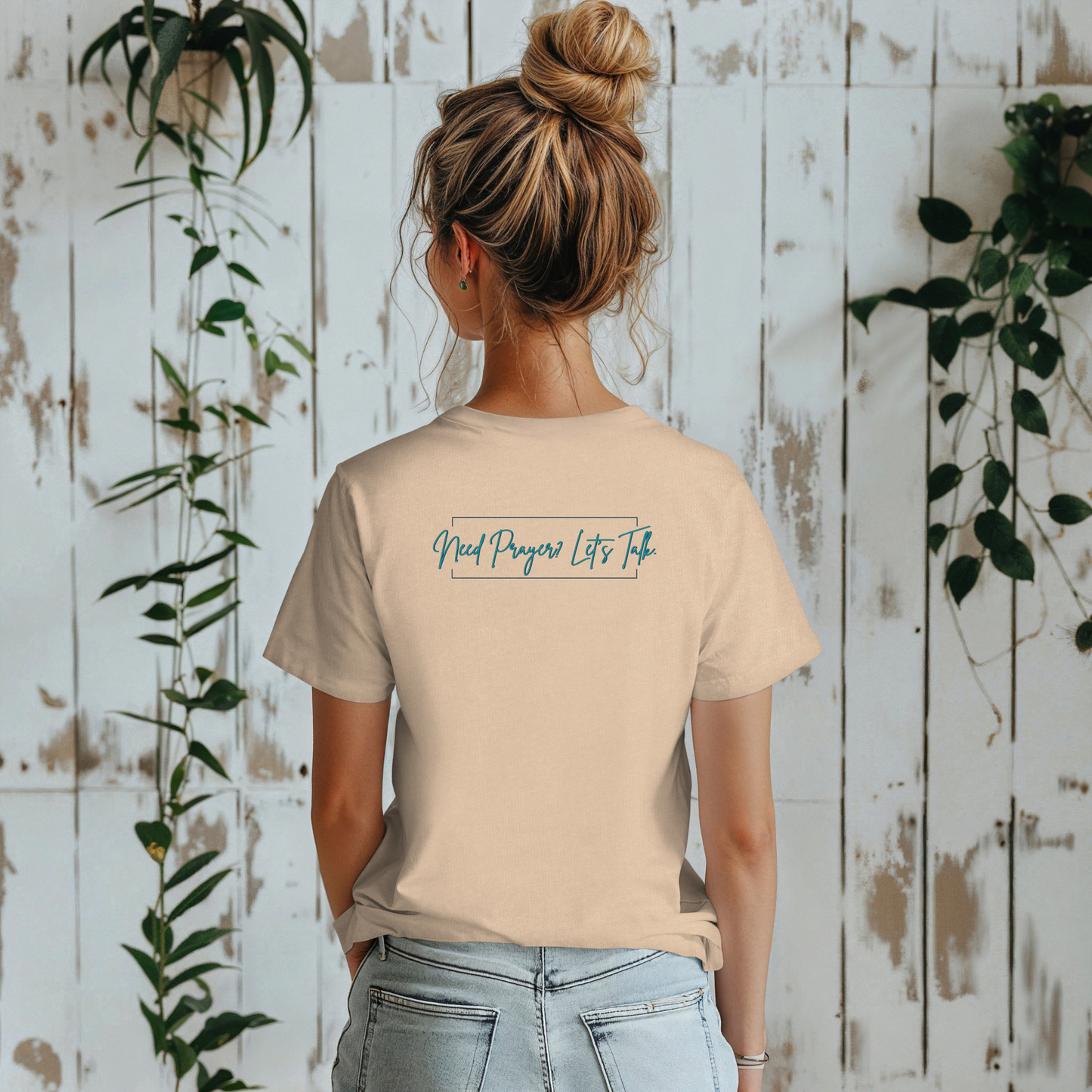 Calligraphy Casual "Prayer Changes Things" - Inspirational Unisex T-Shirt