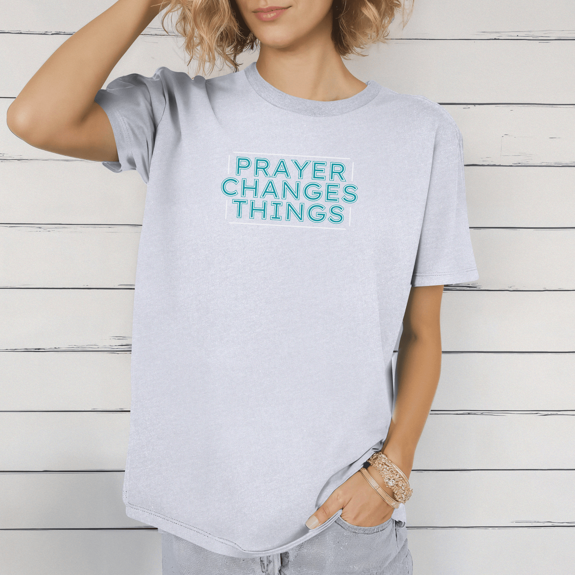 Faith in Motion - Prayer Changes Things Inspirational Unisex T-Shirt - Harmony + Hope
