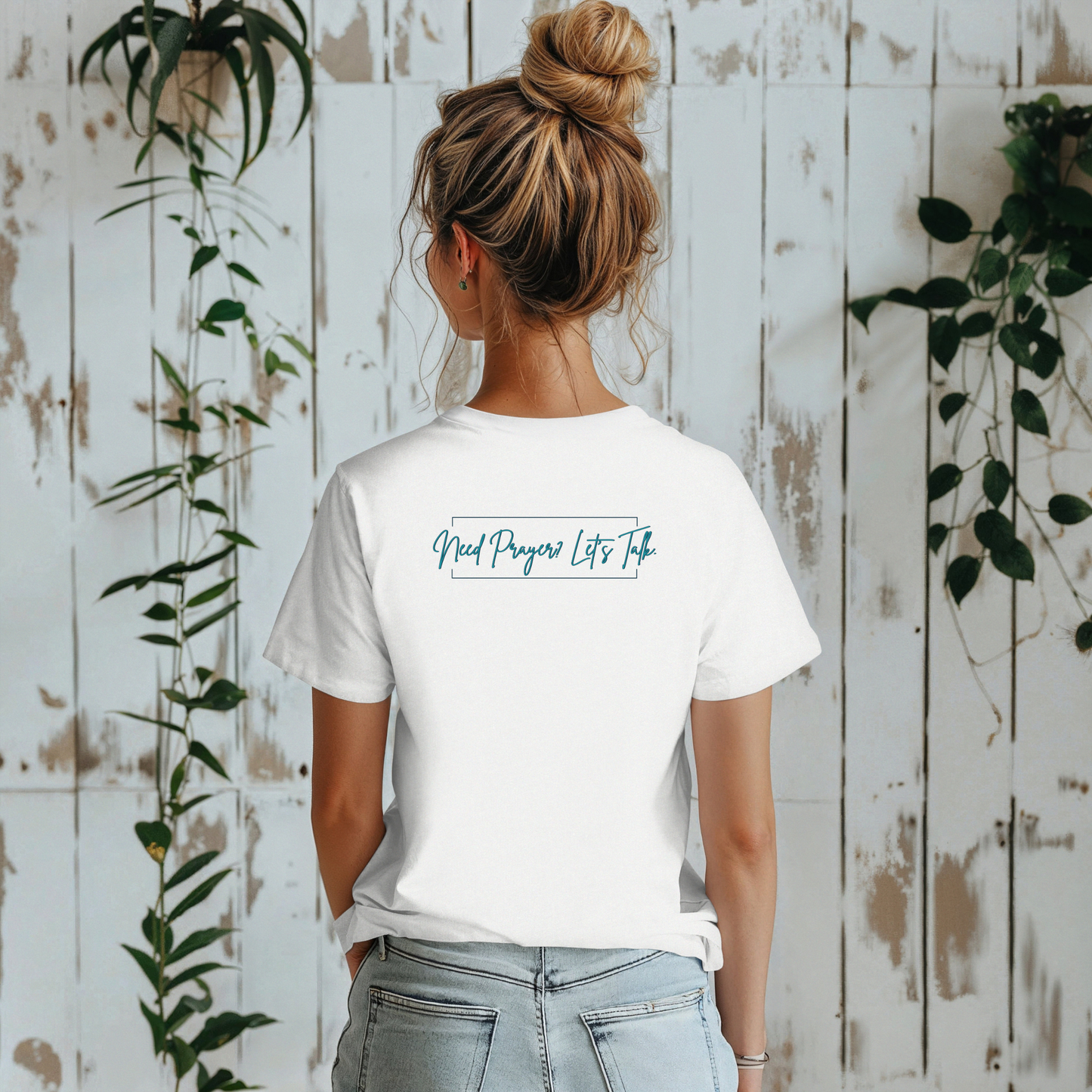 Calligraphy Casual "Prayer Changes Things" - Inspirational Unisex T-Shirt